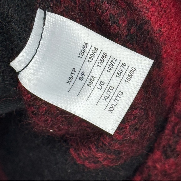 Roots Kids Wool Blend Full Zip Red & Black Buffalo Plaid Jacket - Size L - NWT - Picture 7 of 9